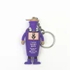 Custom logo and shape 3D PVC keychain , key ring