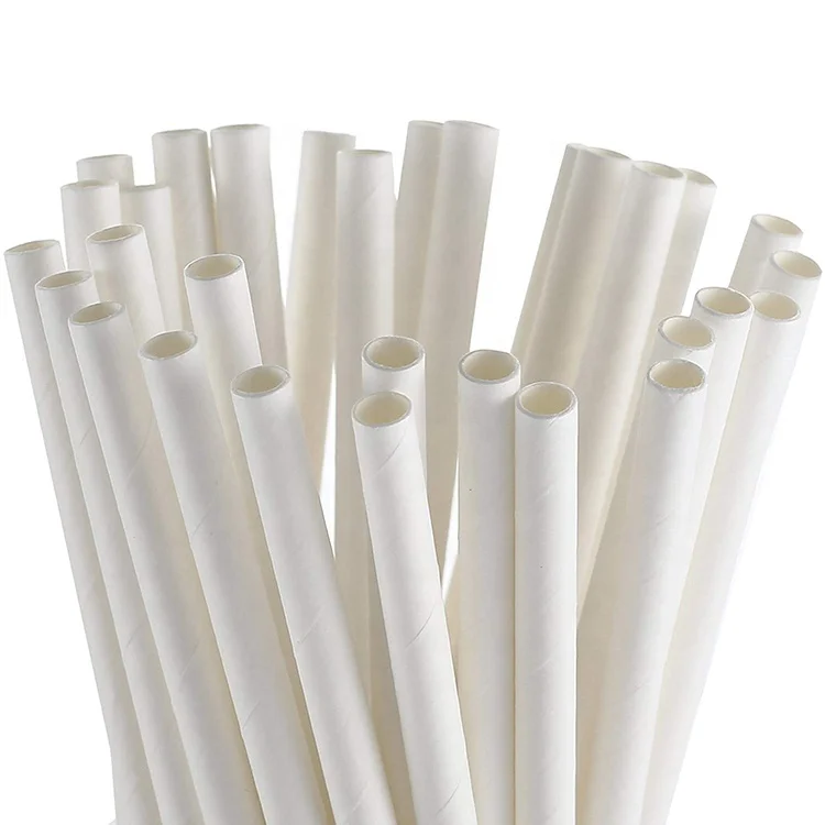 

Biodegradable White Bulk Aardvark Paper Straws Wholesale, Can printing as your requirement