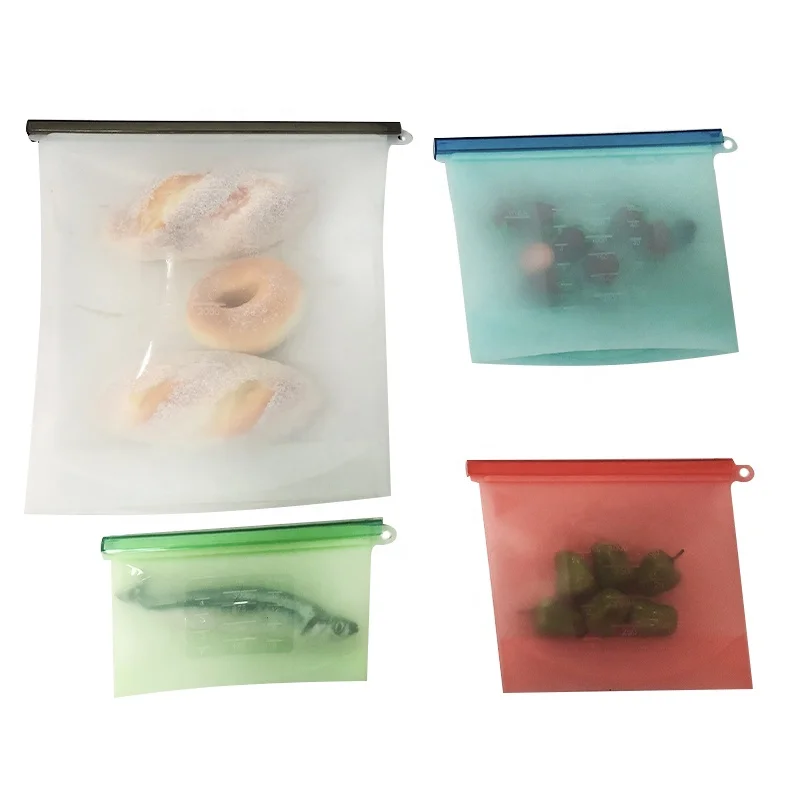 

Reusable Silicone Food Storage Bags for preserving and cooking, Any pantone color