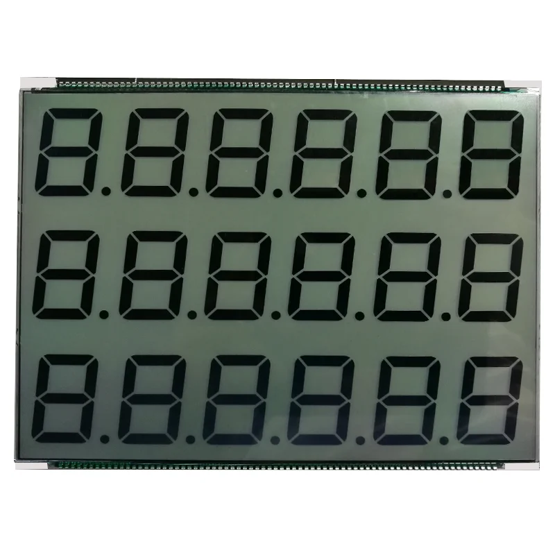 18 digits 666 segment fuel dispenser lcd display