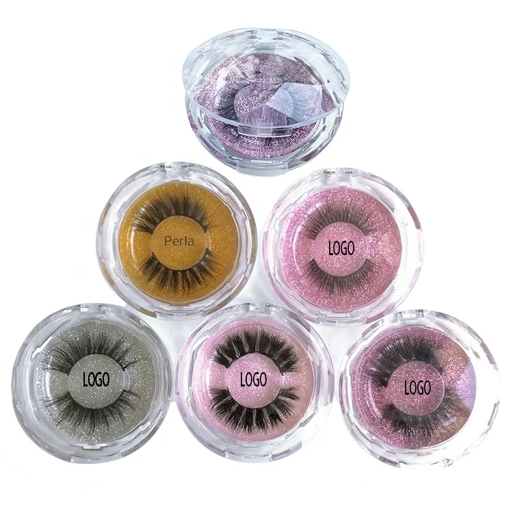 

Luxury Clear Transparent Acrylic Crystal Round Empty eyelash Packaging Box