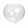 SCIEC 2L round clear aquarium fish tank with short stem