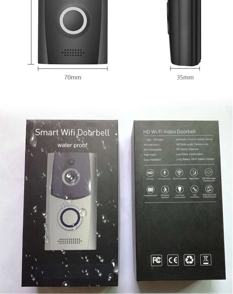 Video Wireless Doorbell 720P HD Home Doorbell Cameras