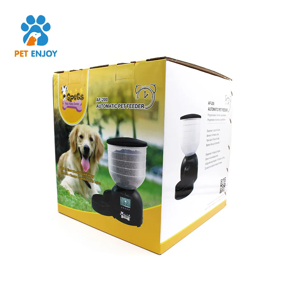 Pet food storage designer diner 5.5L automatic programmable  dispenser slow feeder dog bowl dog food