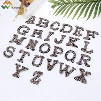 

Newest Alphabet letters embroidery patches crystal applique for clothing patch