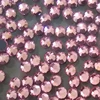 wholesale high quality dmc pink color rhinestone hot fixing