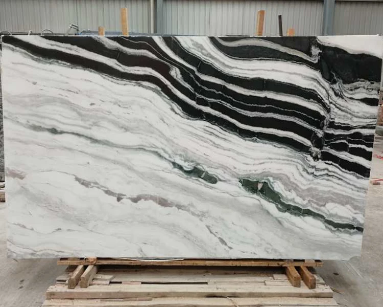 中国天然熊猫白色大理石,天然白色大理石与灰色静脉地板和墙壁装饰