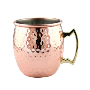 Image of Stainless Steel Hammer Moscow Mule Copper Beer Mug