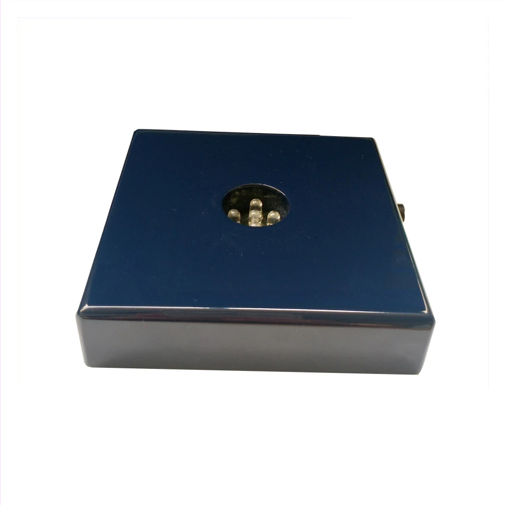 Square Batteries Operate Silver Plastic Crystal Led Light Display Stand