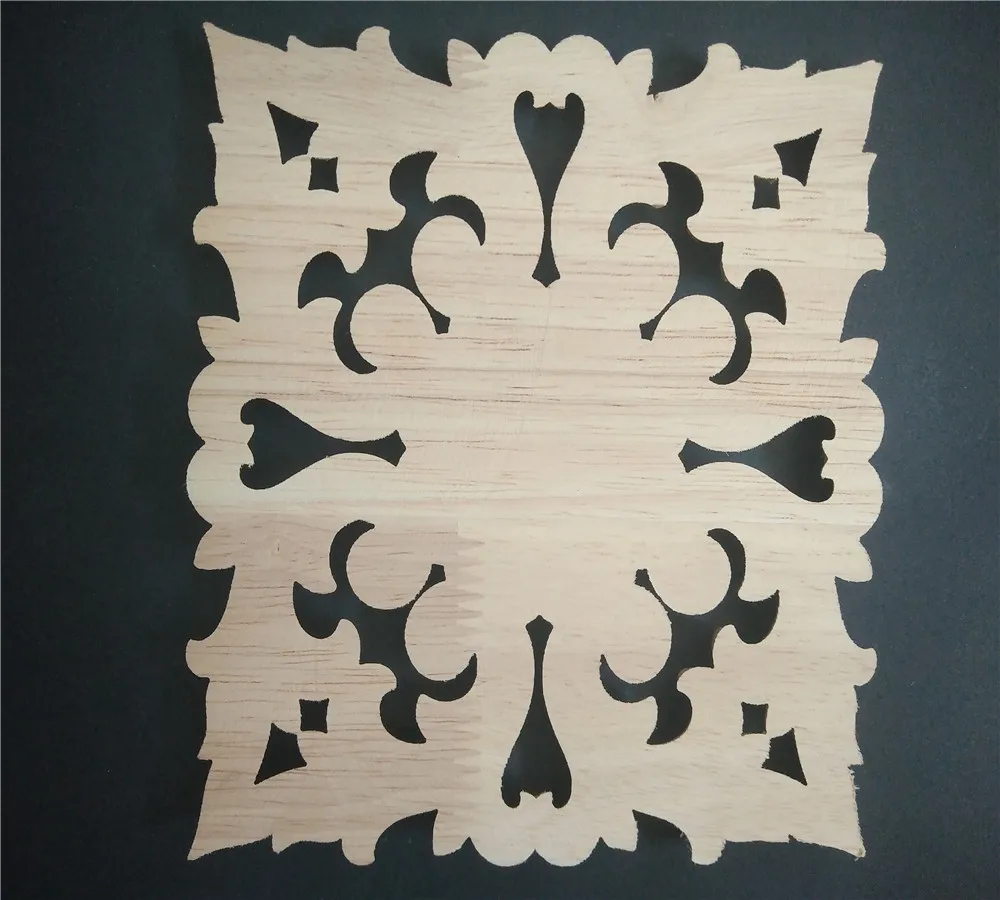 Furniture Embellishment Floral wood Applique antique wood applique
