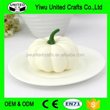 Halloween Decorative Artificial White Pumpkins Wholesale - Buy Fake ...