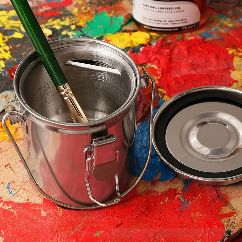 Oil Painting Brush Washing Bucket Wash Pen Barrel Cup Wash Brush Pot