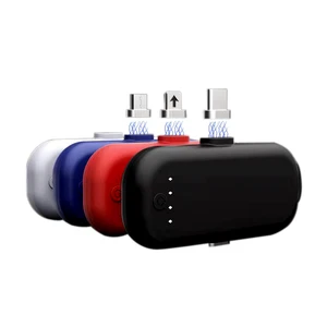 Mini Portable Magnetic Power Bank 3 1 USB Cable