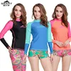 SBART women's long sleeve lycra compression swim shirt quick dry rash guard
