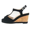 2019 New Arrival Custom Fashion Sexy Wholesale Open Toe Platform Latest Ladies Black High Heels Wedge Sandals