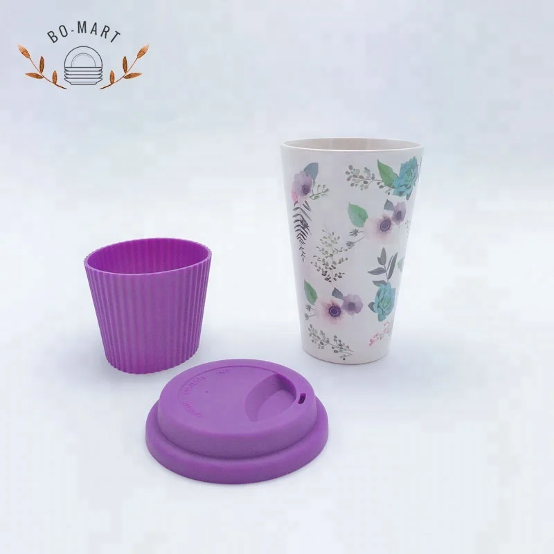 
Customized Natural Eco-Friendly Bamboo Fiber Coffee Cup 