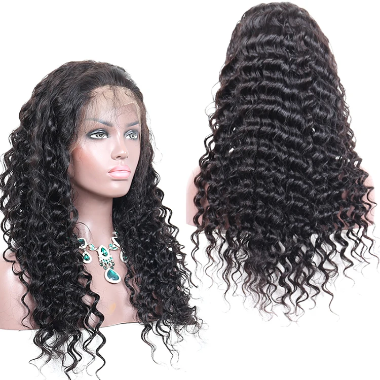 

Natural cheap curly full lace wig brazilian human hair with baby hair for black women