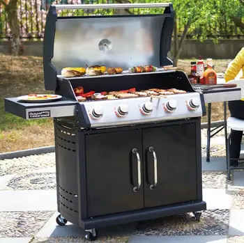 Professional Outdoor Gas Grills Bbq With Cast Iron Burners - Buy Bbq