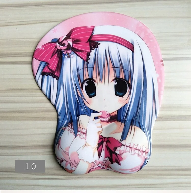 Hx Best Sell Big Sexy Breast Girl Anti Slip Custom Anime Mouse Pad With