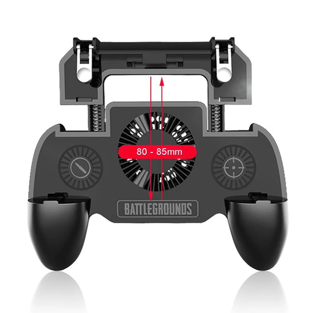 

SR 2000mAh Mobile Game Controller Gamepad Shoot and Aim Trigger Phone Cooling Pad Power Bank Mobile Gaming Joysticks 3 in 1, Black
