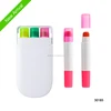 gel colorful highlighters in plastic box for school & office