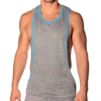 100% Cotton Gym Men Tank Top With Extreme Dropped Armhole - Buy Men ...