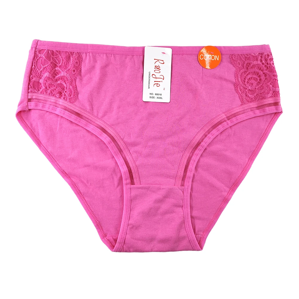 68018 New Fashion Wholesale Women Big Size Ladies Cotton Lace Lingerie