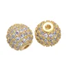 Fashion CZ Jewelry 5mm Beads Bracelet Making Finding Trial order/Wholesale Brass Metal Micro Paved Zirconia Brass Bead
