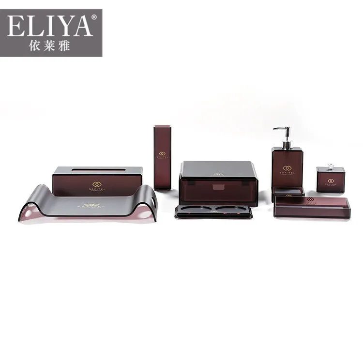 ELIYA hotel room custom luxury faux leather food serving tray set