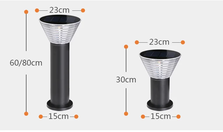 modern solar garden light bollard