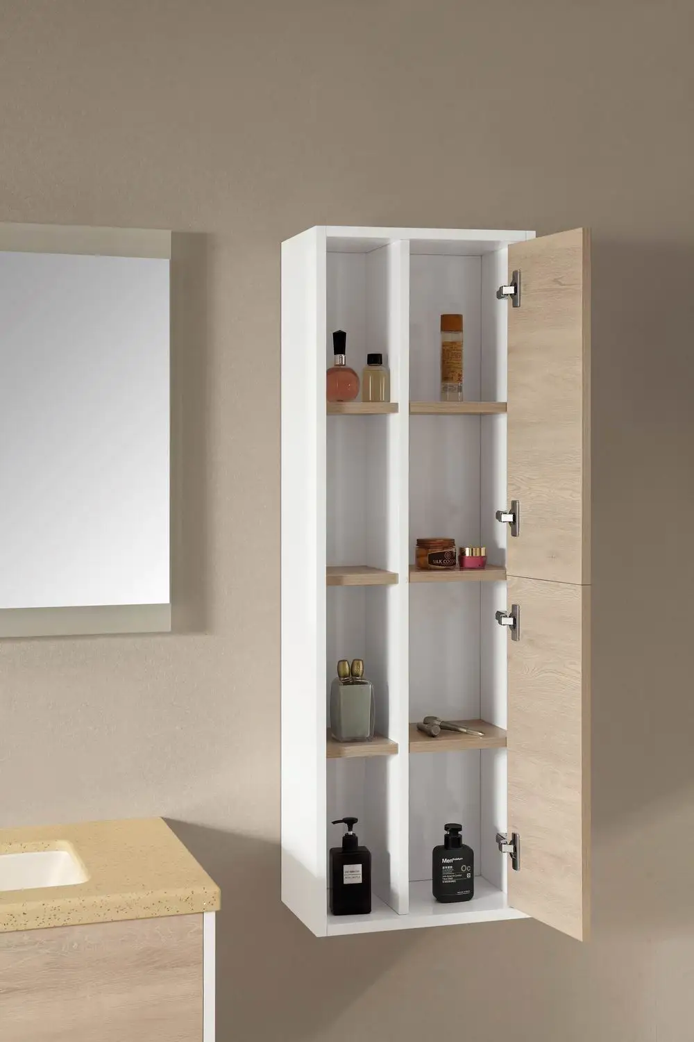 MAXI bathroom vanity large led light makeup mirror cabinet for indoor