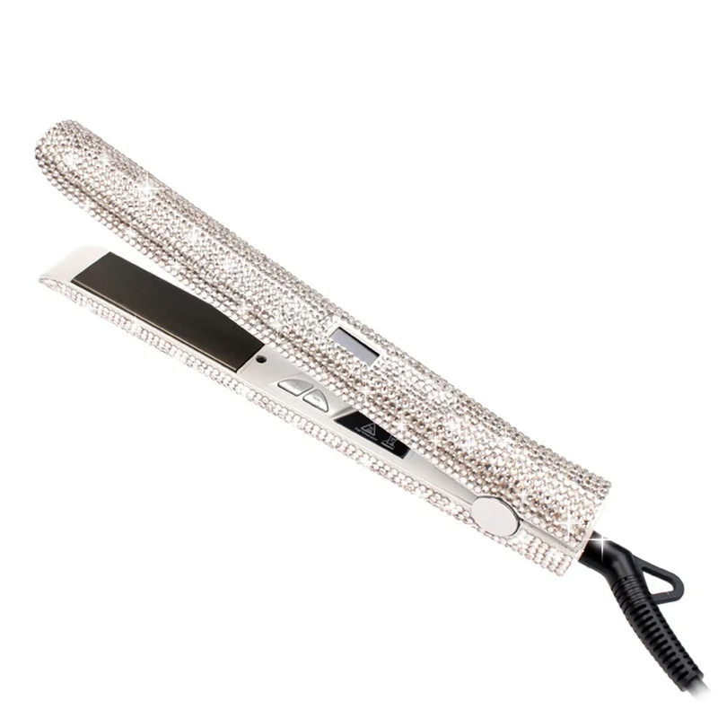 

Crystal Diamond Bling Bling Flat Iron 470F LCD Display, Black;customized color