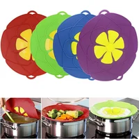 

Kitchen Gadgets Wholesale 12 Inch Boil Over Spill Stopper Silicone Spill Stopper Lid Cover