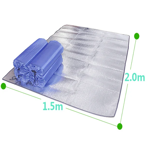 

Wholesale waterproof pocket picknick camping mats moving travel picnic blanket, Silver
