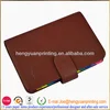 A5 size leather ring binder notebook with index