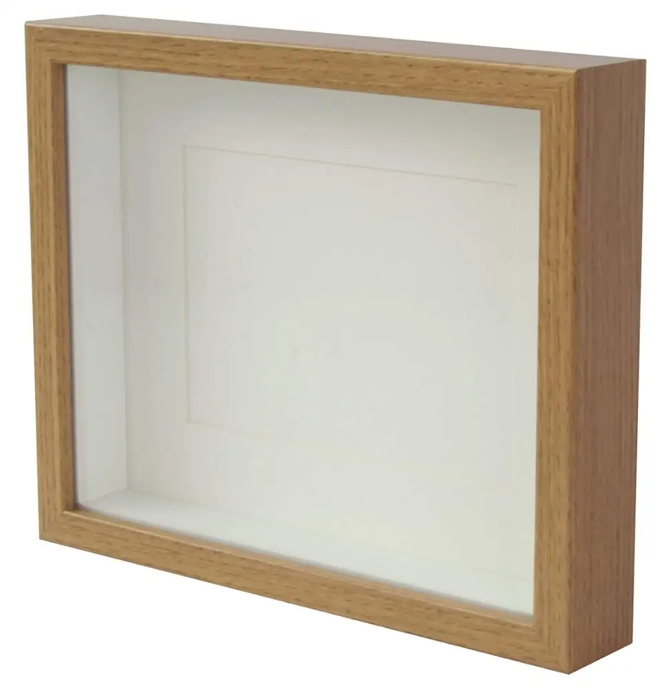 
Oak Wood Shadow Box Photo frame 