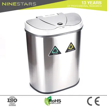 Ninestars Dual Compartment Electric Kitchen Waste Bin Ninestars Dual Compartment Electric Kitchen Waste Bin