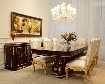 Italianos De Lujo Palacio Larga Mesa De Comedor Con Oro Sillas De ... Italianos De Lujo Palacio Larga Mesa De Comedor Con Oro Sillas De ...