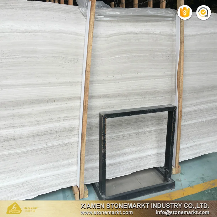 
StoneMarkt white wood marble slabs 