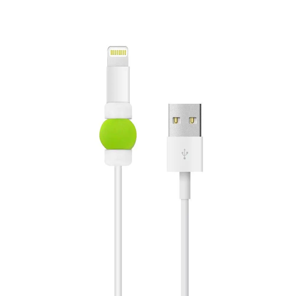BUTEFO 2 Pcs Charging Cable Protector Saver - Apple iPhone USB Lightning Cable Protector - Protect Apple Original USB Data Cord - Perfect for Travel & On-the-go (Green)