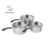 

Wholesale Cheaper 6pcs Pots Mini Kitchen Set Stainless Steel Sauce Pan Set