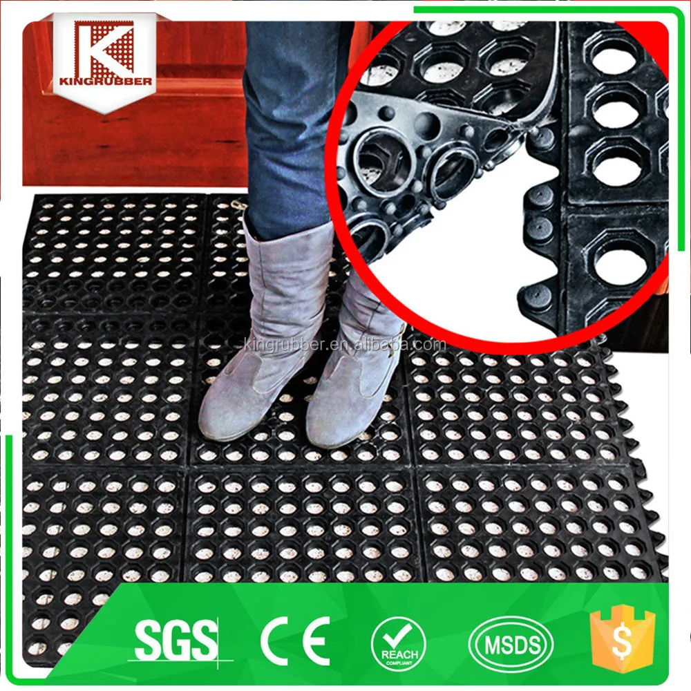 Anti Slip And Anti Fatigue Interlocking Cheap Rubber Floor Mats