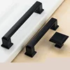 American pastoral black thickening Hardware Door Cabinet Kitchen Furniture zinc Pull Handle