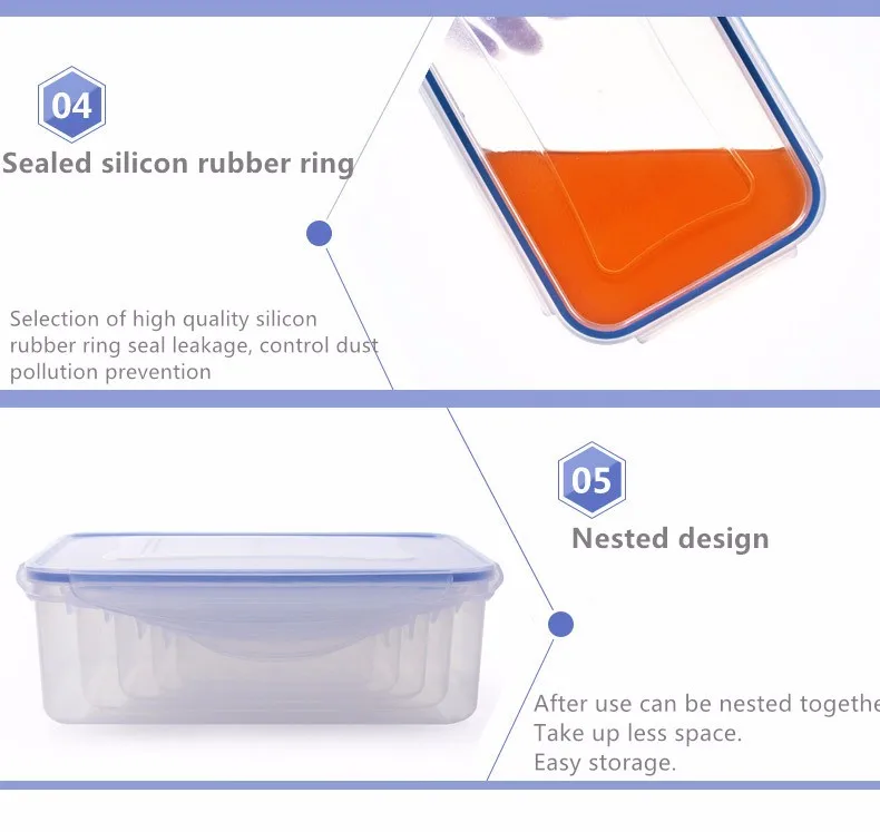 Wholesale Air Tight Lunch Box Sealed Food Container Microwavable