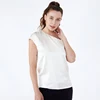 Short Sleeve Basic Summer Spring New Design Normal White Blouse Women Sleeveless Crop Top