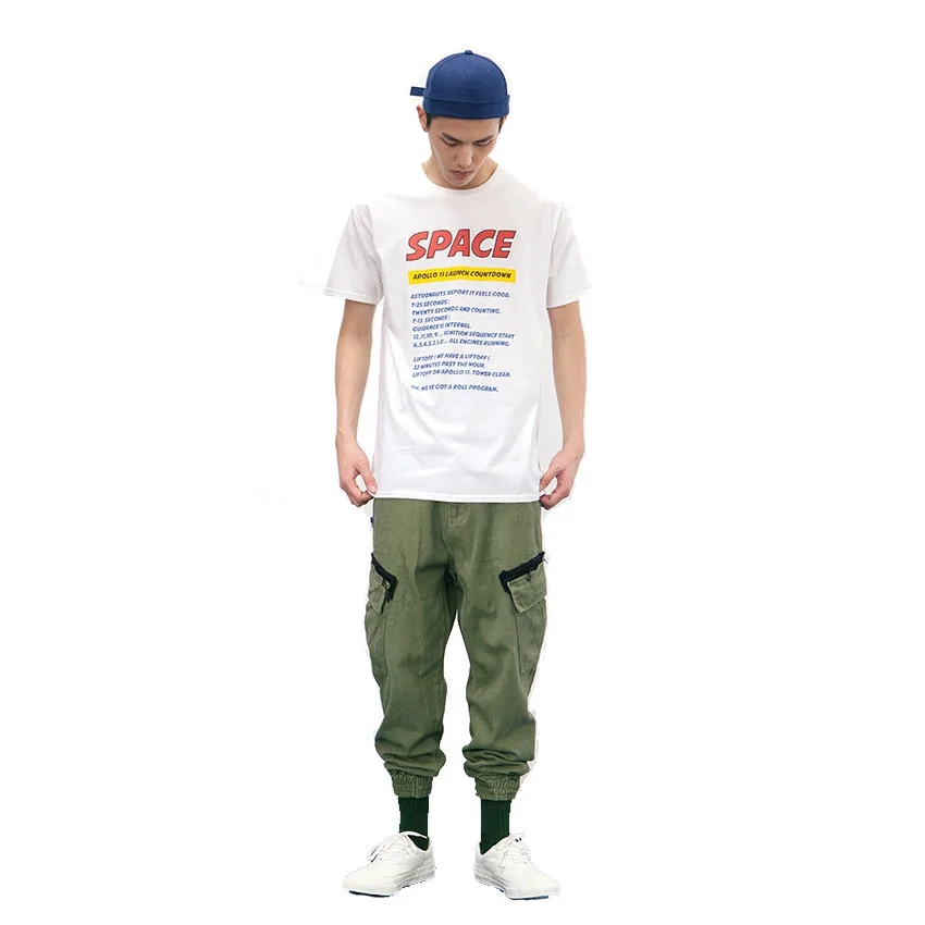 

Mens 100% Cotton Letters Printed Long Sleeve Sports T Shirts