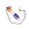 Wholesale natural bullet shaped variety of crystal compound pendant jewelry