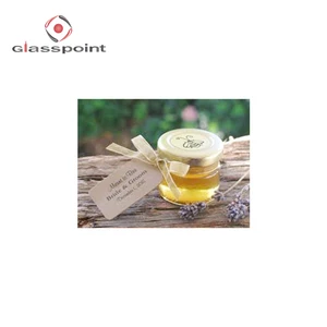 Image of Wholesale Stock 1oz glass honey jar with metal cap