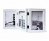 Wood Hinged Triple Swivel Changeable Photo Frame for Table Top