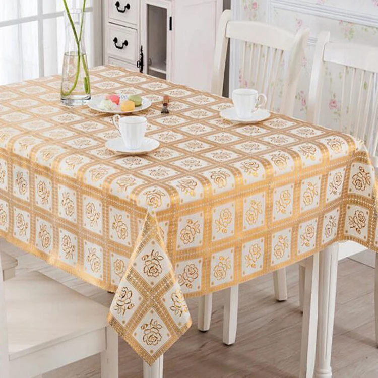 New Design 1.37m Pvc Lace Tablecloth Plastic,Gold Sequins Tablecloth,Vinyl Tablecloth Buy Lace